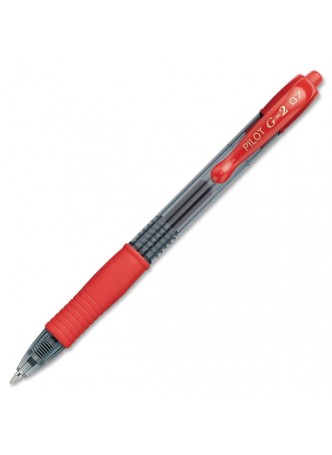 Pilot Retractable Gel Ink Pen, PIL31021, Retractable, 0.7mm, Red ink, Dozen